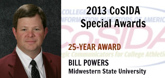 Special Awards Salute: Bill Powers (Midwestern State University), CoSIDA 25-Year Award recipient